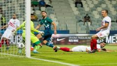 Gibraltar in action against Slovenia